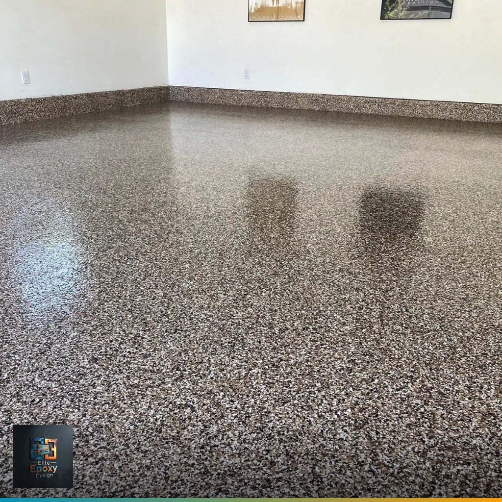 Gold Metallic Kitchen Floor — Metallic epoxy in Metro Detroit